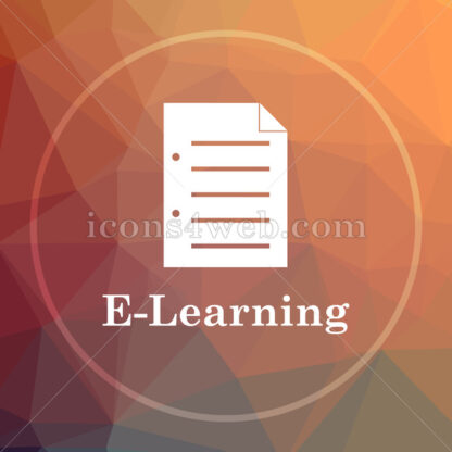 E-learning low poly icon. Website low poly icon - Website icons