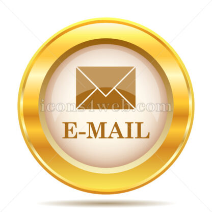 E-mail golden button - Website icons
