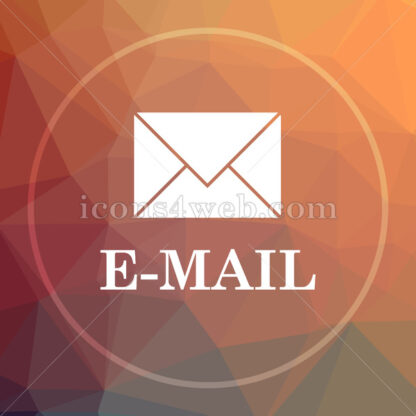 E-mail low poly icon. Website low poly icon - Website icons