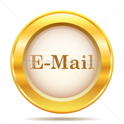 E-mail text golden button - Website icons