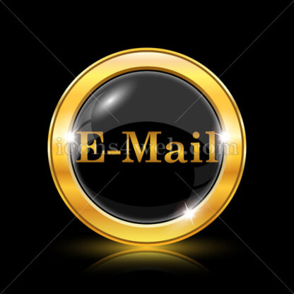 E-mail text golden icon. - Website icons