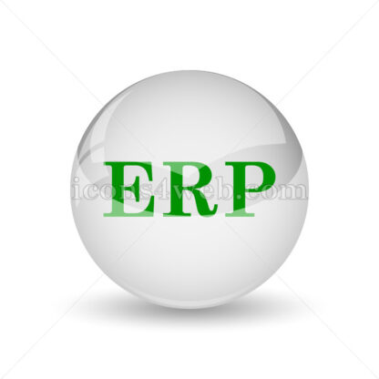 ERP glossy icon. ERP glossy button - Website icons
