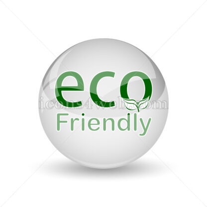 Eco Friendly glossy icon. Eco Friendly glossy button - Website icons