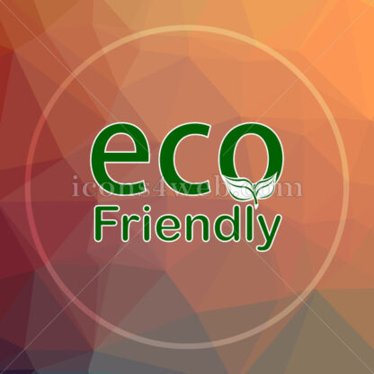 Eco Friendly low poly icon. Website low poly icon - Website icons
