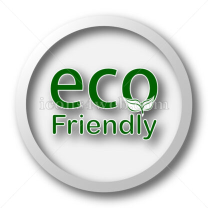Eco Friendly white icon. Eco Friendly white button - Website icons