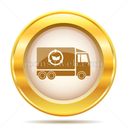Eco truck golden button - Website icons