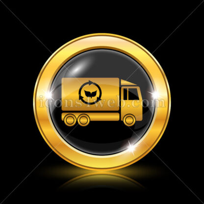 Eco truck golden icon. - Website icons