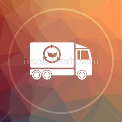 Eco truck low poly icon. Website low poly icon - Website icons
