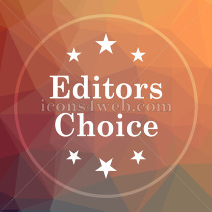 Editors choice low poly icon. Website low poly icon - Website icons