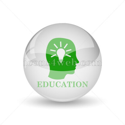 Education glossy icon. Education glossy button - Website icons