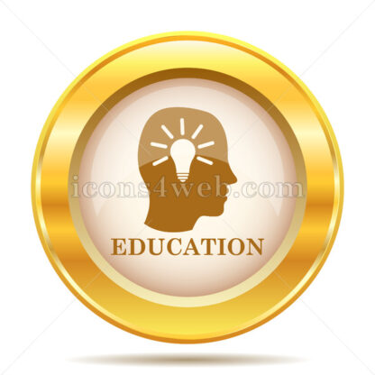 Education golden button - Website icons