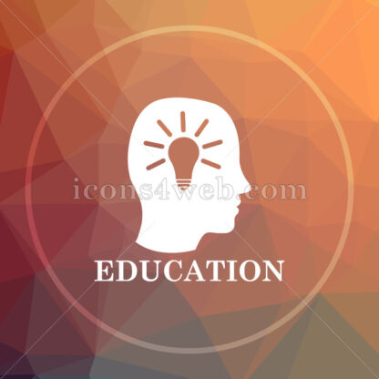 Education low poly icon. Website low poly icon - Website icons