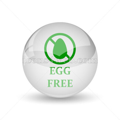 Egg free glossy icon. Egg free glossy button - Website icons