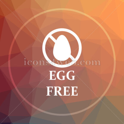 Egg free low poly icon. Website low poly icon - Website icons