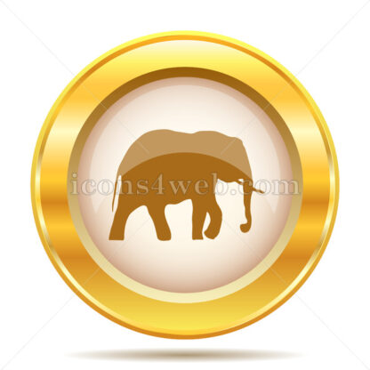 Elephant golden button - Website icons