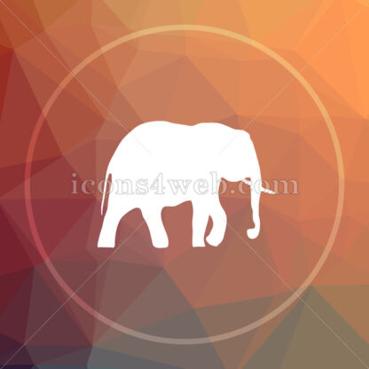 Elephant low poly icon. Website low poly icon - Website icons