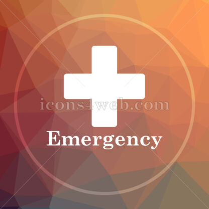 Emergency low poly icon. Website low poly icon - Website icons