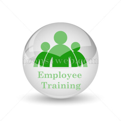Employee training glossy icon. Employee training glossy button - Website icons
