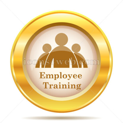 Employee training golden button - Website icons