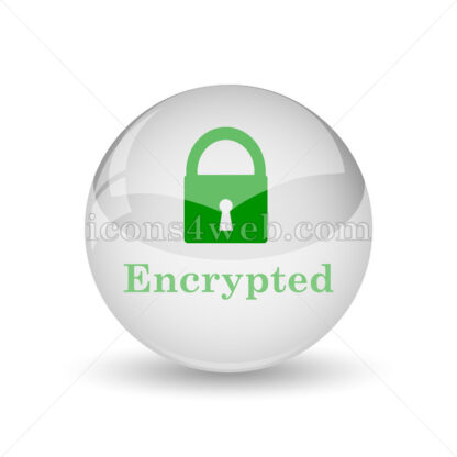 Encrypted glossy icon. Encrypted glossy button - Website icons