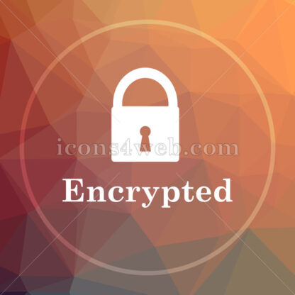 Encrypted low poly icon. Website low poly icon - Website icons