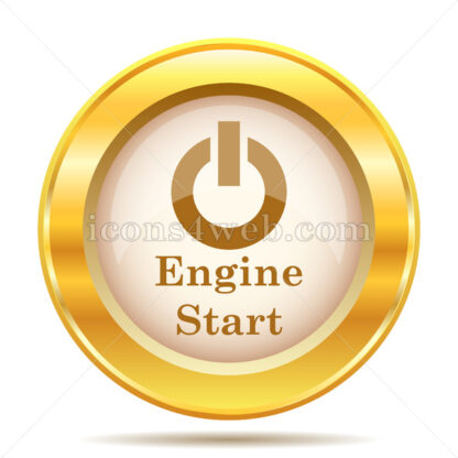 Engine start golden button - Website icons