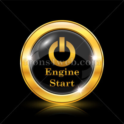 Engine start golden icon. - Website icons