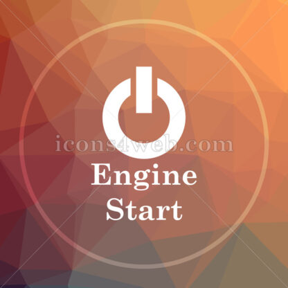 Engine start low poly icon. Website low poly icon - Website icons