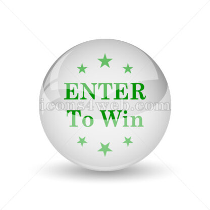 Enter to win glossy icon. Enter to win glossy button - Website icons