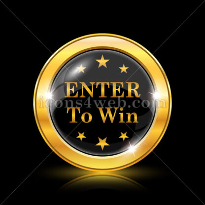Enter to win golden icon. - Website icons