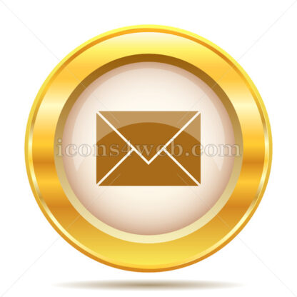 Envelope golden button - Website icons