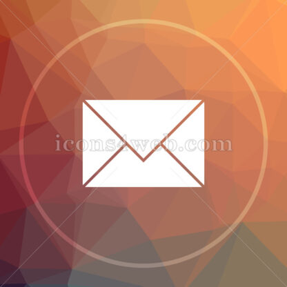 Envelope low poly icon. Website low poly icon - Website icons