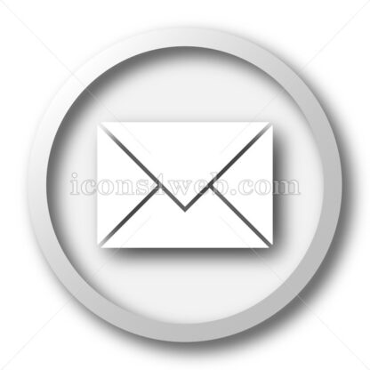 Envelope white icon. Envelope white button - Website icons