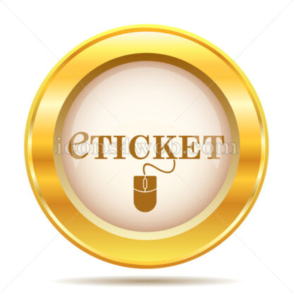 Eticket golden button - Website icons