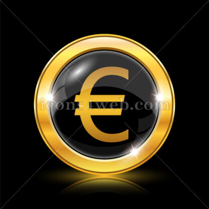 Euro golden icon. - Website icons