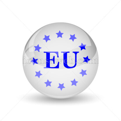 European union glossy icon. European union glossy button - Website icons