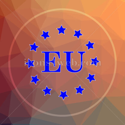 European union low poly icon. Website low poly icon - Website icons