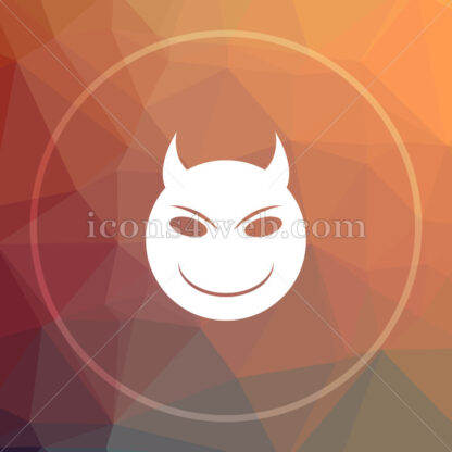 Evil low poly icon. Website low poly icon - Website icons