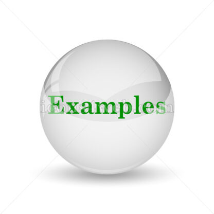 Examples glossy icon. Examples glossy button - Website icons