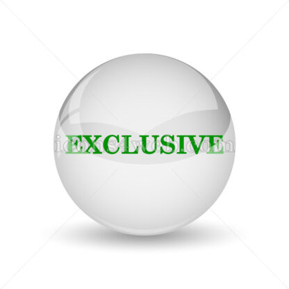 Exclusive glossy icon. Exclusive glossy button - Website icons