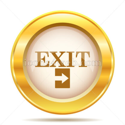 Exit golden button - Website icons