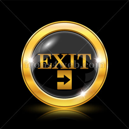 Exit golden icon. - Website icons