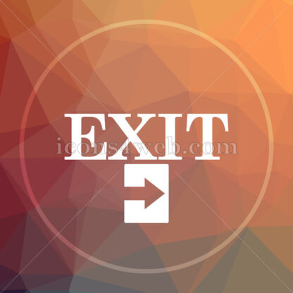 Exit low poly icon. Website low poly icon - Website icons