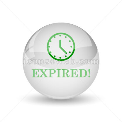 Expired glossy icon. Expired glossy button - Website icons