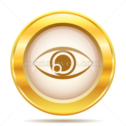 Eye golden button - Website icons