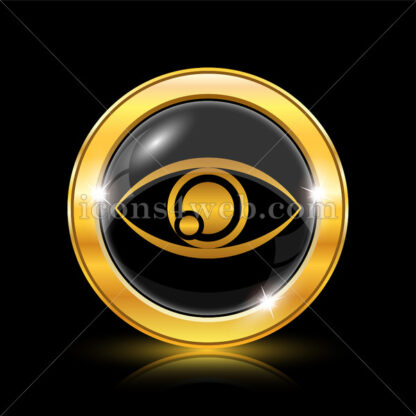 Eye golden icon. - Website icons