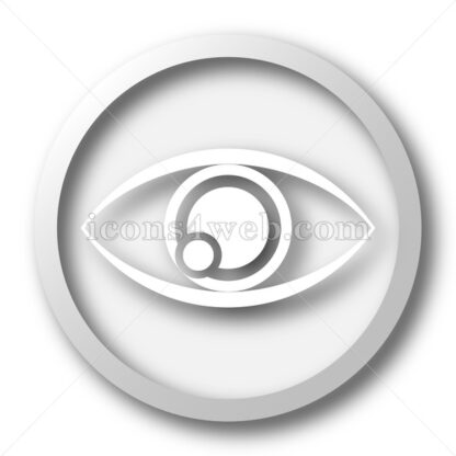Eye white icon. Eye white button - Website icons