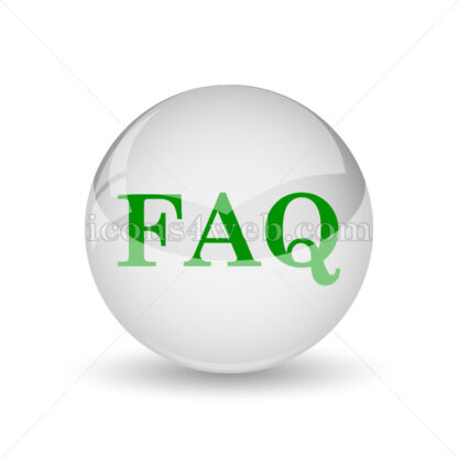 FAQ glossy icon. FAQ glossy button - Website icons