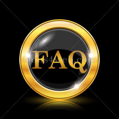 FAQ golden icon. - Website icons