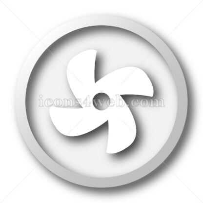 Fan white icon. Fan white button - Website icons